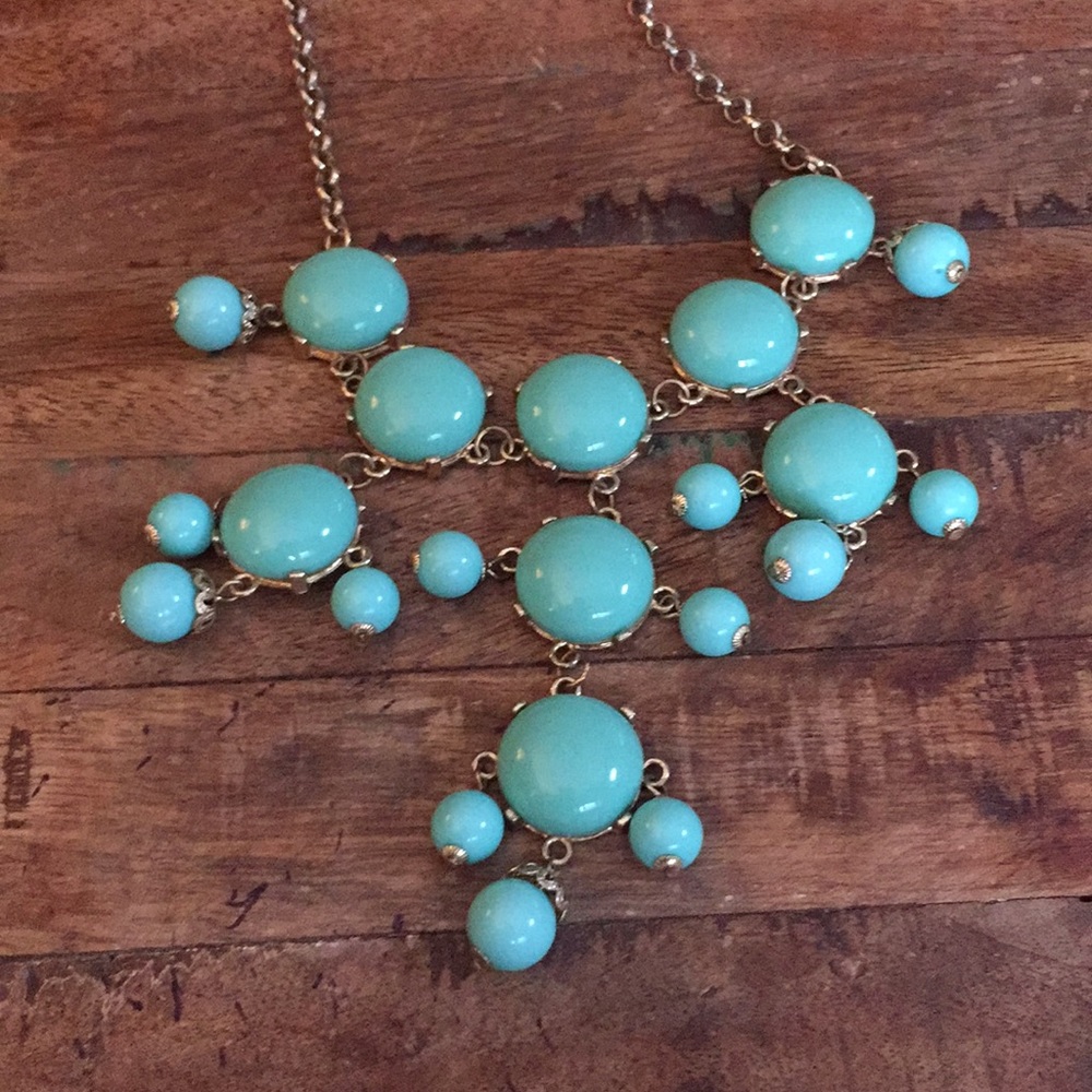 Mint Green Beaded Statement Necklace